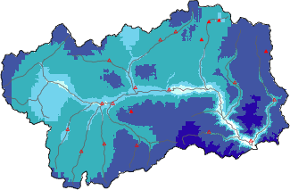 New snow in the last 72h + Modello 1 AINEVA (MOD1) data