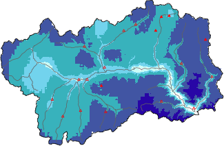New snow in the last 72h + Modello 1 AINEVA (MOD1) data
