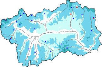 Snow depth + automatic weather station data (AWS) + Modello 1 AINEVA (MOD1) data above 2000 m