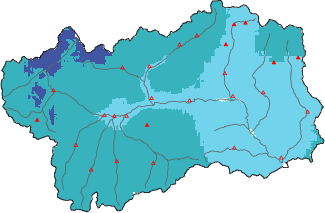 New snow in the last 24h + Modello 1 AINEVA (MOD1) data