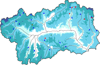 Snow depth + automatic weather station data (AWS) + Modello 1 AINEVA (MOD1) data above 2000 m