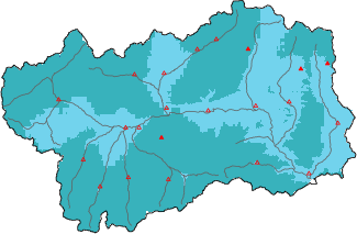 Neige fra&icirc;che dans les derni&egrave;res 72h + donn&eacute;es Modello 1 AINEVA (MOD1)