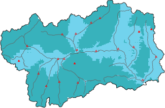 Neige fra&icirc;che dans les derni&egrave;res 72h + donn&eacute;es Modello 1 AINEVA (MOD1)