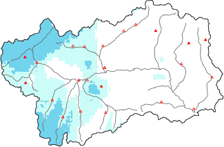 Neige fra&icirc;che dans les derni&egrave;res 24h + donn&eacute;es Modello 1 AINEVA (MOD1)