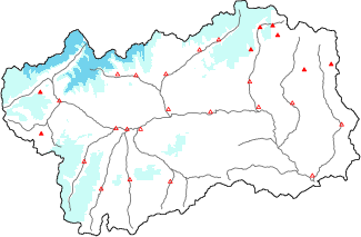 Neige fra&icirc;che dans les derni&egrave;res 24h + donn&eacute;es Modello 1 AINEVA (MOD1)