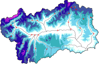 Neige fra&icirc;che dans les derni&egrave;res 72h + donn&eacute;es Modello 1 AINEVA (MOD1)