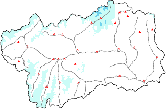 Neige fra&icirc;che dans les derni&egrave;res 24h + donn&eacute;es Modello 1 AINEVA (MOD1)