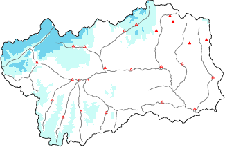Neige fra&icirc;che dans les derni&egrave;res 72h + donn&eacute;es Modello 1 AINEVA (MOD1)