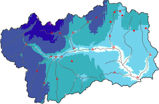 Neige fra&icirc;che dans les derni&egrave;res 72h + donn&eacute;es Modello 1 AINEVA (MOD1)