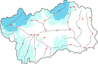 Neve fresca nelle ultime 24h + dati Modello 1 AINEVA (MOD1)