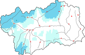 Neve fresca nelle ultime 72h + dati Modello 1 AINEVA (MOD1)