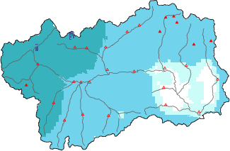 Neve fresca nelle ultime 24h + dati Modello 1 AINEVA (MOD1)