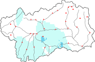 New snow in the last 24h + Modello 1 AINEVA (MOD1) data