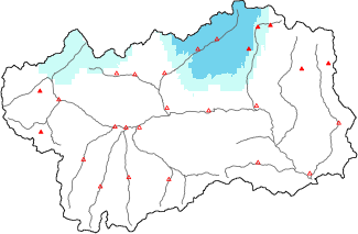 New snow in the last 24h + Modello 1 AINEVA (MOD1) data