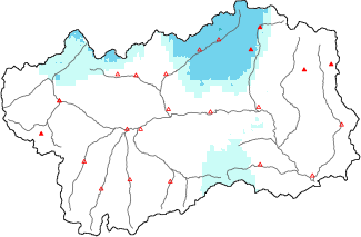 New snow in the last 72h + Modello 1 AINEVA (MOD1) data