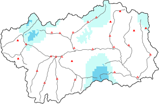 New snow in the last 24h + Modello 1 AINEVA (MOD1) data