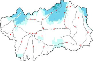 New snow in the last 24h + Modello 1 AINEVA (MOD1) data