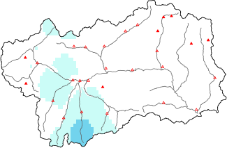 New snow in the last 24h + Modello 1 AINEVA (MOD1) data