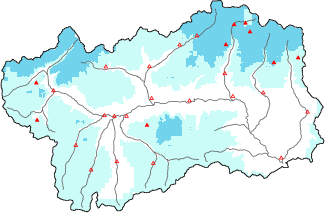 New snow in the last 24h + Modello 1 AINEVA (MOD1) data