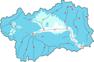 Neige fra&icirc;che dans les derni&egrave;res 24h + donn&eacute;es Modello 1 AINEVA (MOD1)