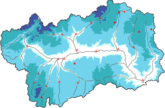 Neige fra&icirc;che dans les derni&egrave;res 24h + donn&eacute;es Modello 1 AINEVA (MOD1)