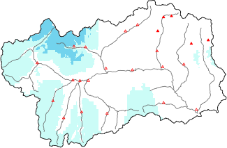 Neige fra&icirc;che dans les derni&egrave;res 24h + donn&eacute;es Modello 1 AINEVA (MOD1)