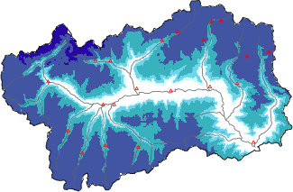 Neige fra&icirc;che dans les derni&egrave;res 72h + donn&eacute;es Modello 1 AINEVA (MOD1)