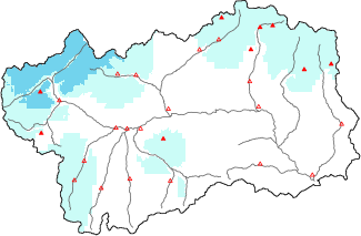 Neige fra&icirc;che dans les derni&egrave;res 24h + donn&eacute;es Modello 1 AINEVA (MOD1)