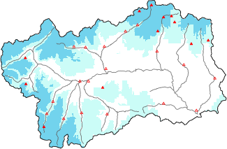 Neve fresca nelle ultime 24h + dati Modello 1 AINEVA (MOD1)
