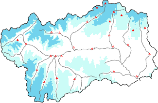 Neve fresca nelle ultime 24h + dati Modello 1 AINEVA (MOD1)