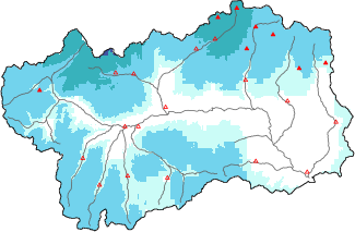Neve fresca nelle ultime 72h + dati Modello 1 AINEVA (MOD1)