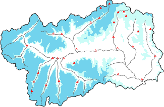 Neige fra&icirc;che dans les derni&egrave;res 24h + donn&eacute;es Modello 1 AINEVA (MOD1)
