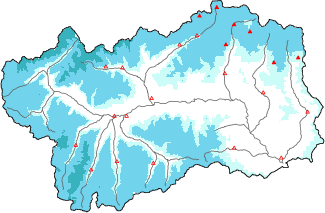 Neige fra&icirc;che dans les derni&egrave;res 72h + donn&eacute;es Modello 1 AINEVA (MOD1)