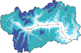 Neige fra&icirc;che dans les derni&egrave;res 24h + donn&eacute;es Modello 1 AINEVA (MOD1)
