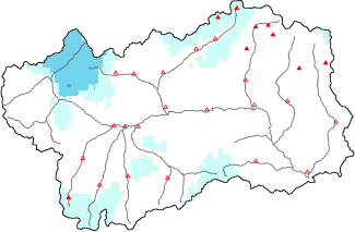 Neige fra&icirc;che dans les derni&egrave;res 24h + donn&eacute;es Modello 1 AINEVA (MOD1)