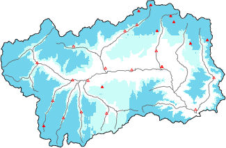 Neige fra&icirc;che dans les derni&egrave;res 24h + donn&eacute;es Modello 1 AINEVA (MOD1)