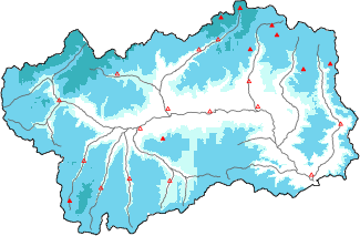 Neige fra&icirc;che dans les derni&egrave;res 72h + donn&eacute;es Modello 1 AINEVA (MOD1)