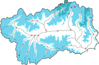 Neige fra&icirc;che dans les derni&egrave;res 24h + donn&eacute;es Modello 1 AINEVA (MOD1)