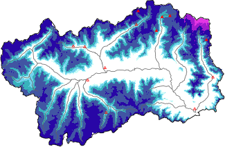 Neige fra&icirc;che dans les derni&egrave;res 72h + donn&eacute;es Modello 1 AINEVA (MOD1)