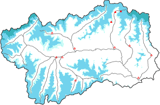 Neve fresca nelle ultime 24h + dati Modello 1 AINEVA (MOD1)