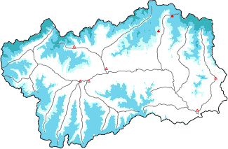 Neve fresca nelle ultime 72h + dati Modello 1 AINEVA (MOD1)