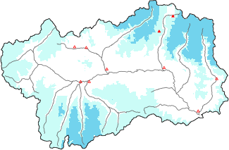 Neve fresca nelle ultime 24h + dati Modello 1 AINEVA (MOD1)