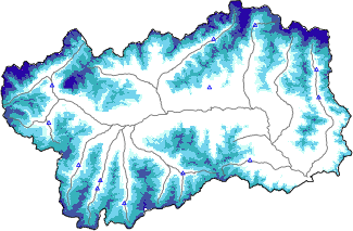 Altezza neve al suolo + dati stazioni automatiche (AWS) e Modelli 1 AINEVA (MOD1) sotto i 2000 m
