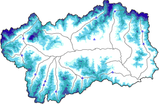 Altezza neve al suolo + dati stazioni automatiche (AWS) e Modelli 1 AINEVA (MOD1) sotto i 2000 m