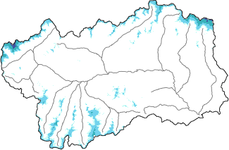 Neige fra&icirc;che dans les derni&egrave;res 24h + donn&eacute;es Modello 1 AINEVA (MOD1)