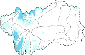 New snow in the last 24h + Modello 1 AINEVA (MOD1) data