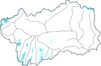 Neige fra&icirc;che dans les derni&egrave;res 72h + donn&eacute;es Modello 1 AINEVA (MOD1)