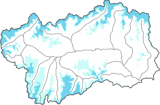 Neige fra&icirc;che dans les derni&egrave;res 72h + donn&eacute;es Modello 1 AINEVA (MOD1)