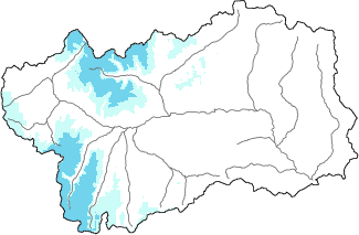 Neige fra&icirc;che dans les derni&egrave;res 72h + donn&eacute;es Modello 1 AINEVA (MOD1)