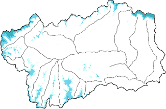 Neige fra&icirc;che dans les derni&egrave;res 24h + donn&eacute;es Modello 1 AINEVA (MOD1)